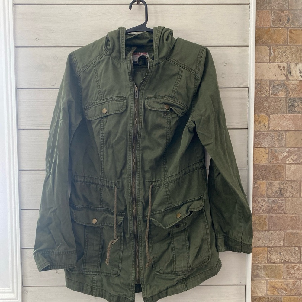 Mossimo Olive Green Women's medium military style cargo Jacket